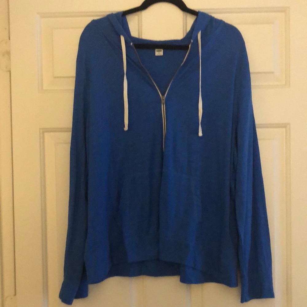 Blue hoodie